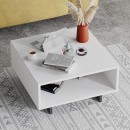 Τραπεζάκι σαλονιού Hola Megapap χρώμα λευκό - ανθρακί 60x60x32εκ.