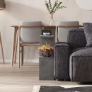 Τραπεζάκι βοηθητικό Homemania Megapap χρώμα γκρι ρετρό 60x20x60εκ.