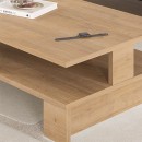 Τραπεζάκι σαλονιού Mansu Megapap χρώμα sapphire oak 80x50x27εκ.