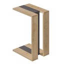 Τραπεζάκι βοηθητικό Muju Megapap χρώμα sapphire oak/ανθρακί 30x40x57εκ.