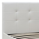 Κρεβάτι Sissy Megapap από τεχνόδερμα χρώμα λευκό 160x200εκ.