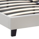 Κρεβάτι Sissy Megapap από τεχνόδερμα χρώμα λευκό 160x200εκ.