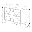 Μπουφές Dune Megapap χρώμα ανοιχτό καρυδί 123x35x77,4εκ.