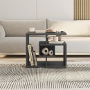 Τραπεζάκι βοηθητικό Labirent Megapap χρώμα ανθρακί 54x40x45εκ.