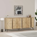 Μπουφές Dune Megapap χρώμα sapphire oak 184x35x77,4εκ.