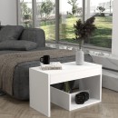 Τραπεζάκι βοηθητικό Rosana Megapap χρώμα λευκό 35x29,5x60εκ.