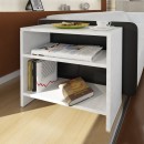 Τραπεζάκι βοηθητικό Silvanus Megapap χρώμα λευκό 51x17,5x49εκ.