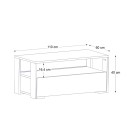 Τραπεζάκι σαλονιού Balina Megapap χρώμα λευκό 110x60x40εκ.