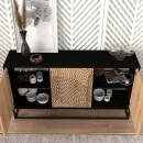 Μπουφές Themis Megapap χρώμα μαύρο - sapphire oak 150x35x83,6εκ.