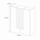 Γραφείο υποδοχής - reception Hola Megapap χρώμα λευκό - ανθρακί 93,6x45,2x110,3εκ.
