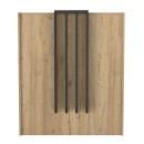 Γραφείο υποδοχής - reception Hola Megapap χρώμα sepet oak - ανθρακί 93,6x45,2x110,3εκ.