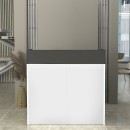 Γραφείο υποδοχής - reception Wilko Megapap με LED χρώμα λευκό - ανθρακί 113,6x42x110εκ.