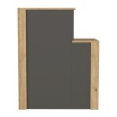 Γραφείο υποδοχής - reception Enter Megapap χρώμα sepet oak - ανθρακί 86,9x40x110,3εκ.
