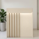 Γραφείο υποδοχής - reception Karibu Megapap με LED χρώμα sandstone - sepet oak 90x40x100εκ.
