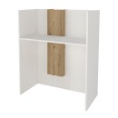 Γραφείο υποδοχής - reception Bonveno Megapap χρώμα λευκό - sepet oak 90x43,2x110εκ.
