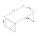 Τραπεζάκι σαλονιού Harte Megapap χρώμα ανθρακί 100x55x42εκ.