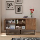 Μπουφές Amedeo Megapap χρώμα καρυδί 140x36x72εκ.