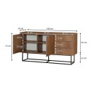 Μπουφές Amedeo Megapap χρώμα καρυδί 140x36x72εκ.