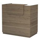 Γραφείο υποδοχής - reception Lemmon Megapap χρώμα καρυδί 120x70x110εκ.