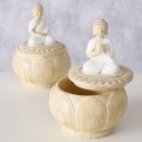 ΔΟΧΕΙΟ ΑΠΟΘΗΚ 2/ass  ΔΙΑΚΟΣΜ ΒΟΥΔΑΣ Jamory H14cm D10cm ΜΠΕΖ ΛΕΥΚΟPlastic Polyresin  | Συσκευασία 2 τμχ