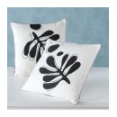 ΜΑΞΙΛΑΡΙ Matty 2/ass ΣΧΕΔΙΟ ΑΣΠΡΟΜΑΥΡΟ Cotton 100% L45 W45 H1 D0cm | Συσκευασία 2 τμχ