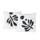 ΜΑΞΙΛΑΡΙ Matty 2/ass ΣΧΕΔΙΟ ΑΣΠΡΟΜΑΥΡΟ Cotton 100% L45 W45 H1 D0cm | Συσκευασία 2 τμχ