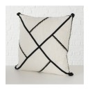 ΜΑΞΙΛΑΡΙ 2/ASS ΜΕ ΣΧΗΜΑΤΑ ΛΕΥΚΟ ΜΑΥΡΟ 45x45x3cm Styson Cotton 100%