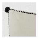 ΜΑΞΙΛΑΡΙ 2/ASS ΜΕ ΣΧΗΜΑΤΑ ΛΕΥΚΟ ΜΑΥΡΟ 45x45x3cm Styson Cotton 100%