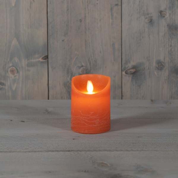 ΚΕΡΙ ΠΟΡΤΟΚΑΛΙ RUSTIC ΜΙΚΡΟ ΜΕ ΚΙΝΟΥΜΕΝΗ ΦΛΟΓΑ ΜΠΑΤΑΡΙΑΣ  7,5X10CM  3ΧAAA WITH 6/18H TIMER