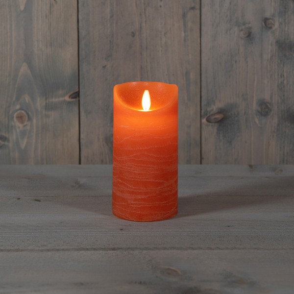 ΚΕΡΙ ΠΟΡΤΟΚΑΛΙ RUSTIC ΜΕΓΑΛΟ ΜΕ ΚΙΝΟΥΜΕΝΗ ΦΛΟΓΑ ΜΠΑΤΑΡΙΑΣ  7,5X15CM  3ΧAAA WITH 6/18H TIMER / GIFTBO