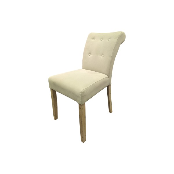 ΚΑΡΕΚΛΑ 50X72X92 CM CAMBRIDGE ΜΕ ΚΟΥΜΠΙΑ ΥΦΑΣΜΑ LINEN STONE ΠΟΔΙΑ VIEUX BOIS