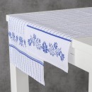ΤΡΑΒΕΡΣΑ Megan, 2/Ass, ΛΕΥΚΟ/ΜΠΛΕ L140cm, Floral cotton 