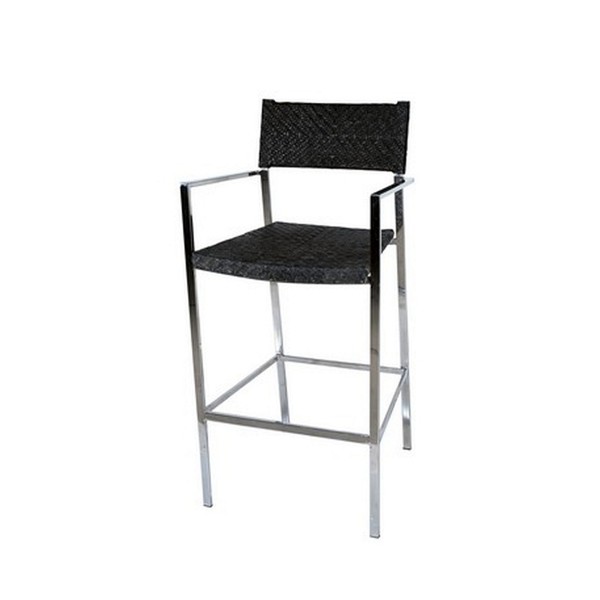 55Χ50Χ111 CM ΡΑΤΤΑΝ ΣΚΑΜΠΩ ΓΙΑ ΜΠΑΡ D.BLK ΜΕ ST.STEEL ΠΟΔΙΑ