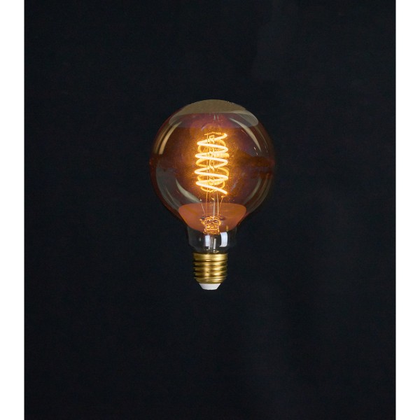 ΛΑΜΠΑ LED RETRO BULB SPIRAL 95X135MM 2W-1800K AMBER FINISH/E27 FITTING/DIMMABLE