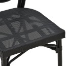 Καρέκλα κήπου Nacia  pakoworld μαύρο αλουμίνιο-μαύρο textilene 45x59x85εκ