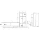 Σύνθετο σαλονιού Damon pakoworld σε λευκή απόχρωση 140x29.5x39.5εκ