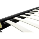 Κρεβάτι Nevil pakoworld 100x200 PU χρώμα μαύρο ματ