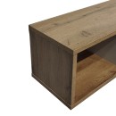 Ραφιέρα τοίχου Flevior pakoworld σε sonoma με λευκή απόχρωση 90x22x25.6εκ