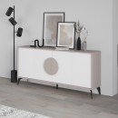 Μπουφές Gora pakoworld σε λευκή με μόκα απόχρωση  180x35.6x82εκ