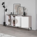 Μπουφές Gora pakoworld σε λευκή με μόκα απόχρωση  180x35.6x82εκ