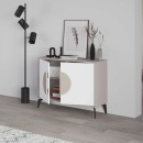 Μπουφές Gora pakoworld σε μόκα - λευκή απόχρωση 110x35.6x82εκ