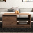 Τραπέζι σαλονιού Narli pakoworld σε sonoma απόχρωση 90x60x45εκ