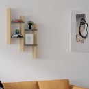 Ραφιέρα τοίχου Tabal pakoworld σε oak απόχρωση 49.4x14.5x85εκ