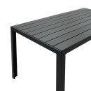 Τραπέζι Nares pakoworld αλουμίνιο μαύρο-plywood ανθρακί 140x80x72.5εκ