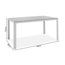 Τραπέζι Nares pakoworld αλουμίνιο μαύρο-plywood ανθρακί 140x80x72.5εκ