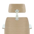 Καρέκλα γραφείου διευθυντή Fern pakoworld PU λευκό-plywood φυσικό
