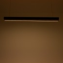 Φωτιστικό οροφής Rafmole pakoworld led μαύρο μέταλλο-ξύλο 120x7.5εκ