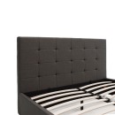 Κρεβάτι Roi pakoworld 160x200 ύφασμα ανθρακί + αποθηκευτικό χώρο