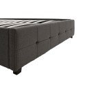 Κρεβάτι Roi pakoworld 160x200 ύφασμα ανθρακί + αποθηκευτικό χώρο
