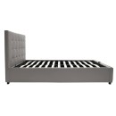 Κρεβάτι Roi pakoworld με αποθηκευτικό χώρο pu γκρι ματ 160x200εκ